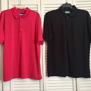 PGA Tour & Pro Tour Salmon & Black Polo Bundle (XL